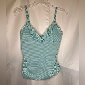 Ralph Lauren Tankini Swimsuit Top. Size 16. Teal Colored.